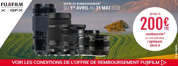 Fujifilm ODR sur une sélection d'objectifs du 01/04 au 31/05/26